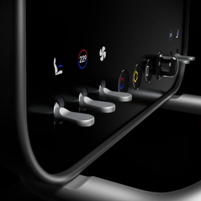 Futuristic Minimalist Vehicle Control Panel