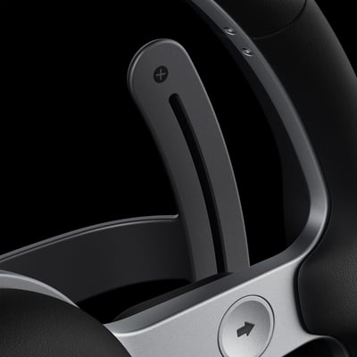 Sleek Modern Steering Wheel Paddle Shifter Detail