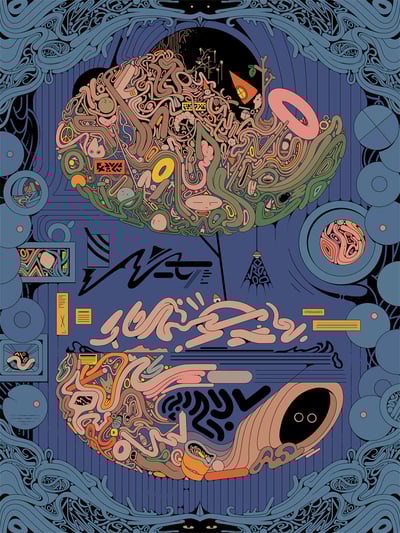 Surreal Organic Doodle Illustration