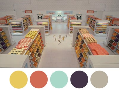 Symmetrical Stop-Motion Grocery Store Aisle