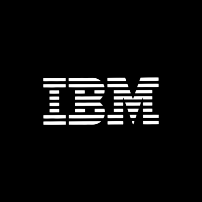 IBM 8-Bar Logo on Black Background