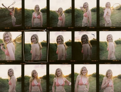 Retro Film Contact Sheet Portrait Series