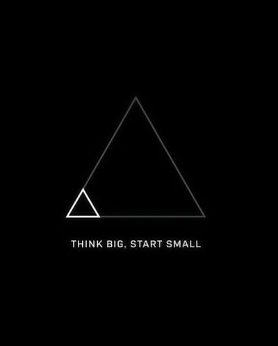 Think Big, Start Small Minimalist Graphic