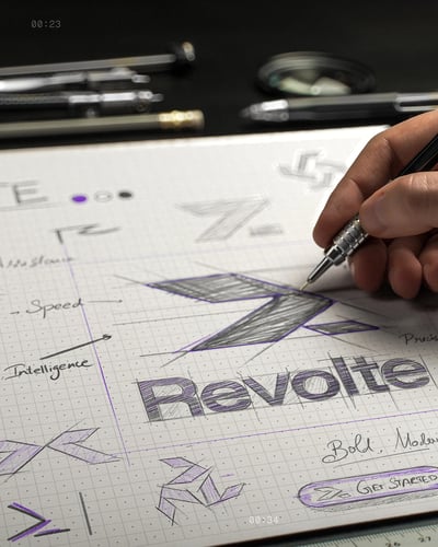 Logo Design Process for Revolte Brand