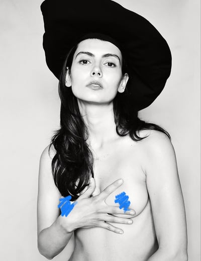 Conceptual Monochrome Fashion Portrait