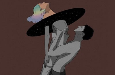 Surreal Cosmic Embrace