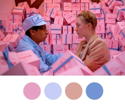 Zero and Agatha Amidst Mendl's Pastry Boxes