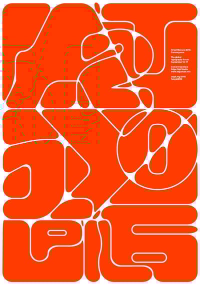 ATypI Warsaw 2016 Abstract Typography Poster