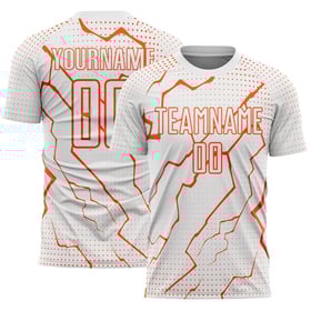 Maglia sportiva da calcio personalizzata arancione sublimata Lightning