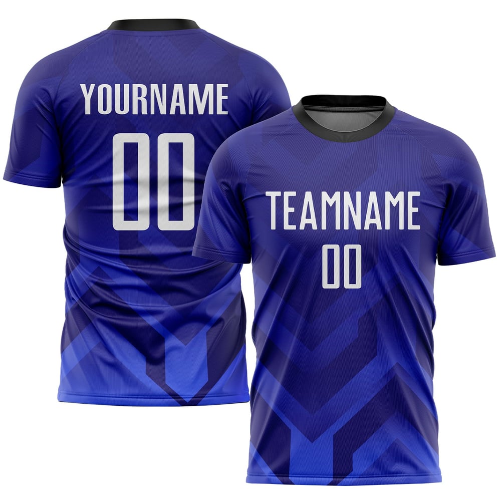 Jersey Dark Custom Sublimation Royal-Navy Soccer White Purple Uniform