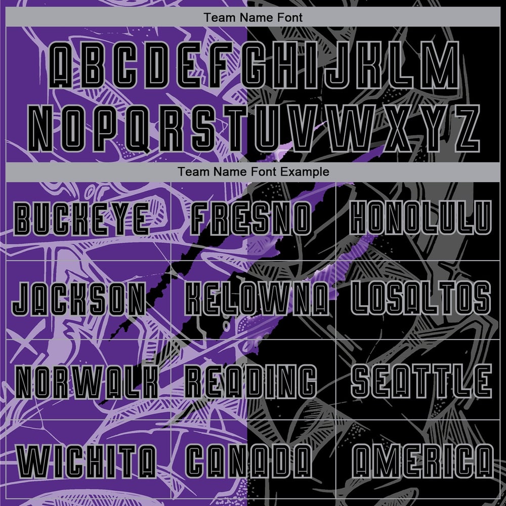 Sublimation Graffiti Jersey Black Pattern Purple-Gray Uniform Soccer Custom Scratch