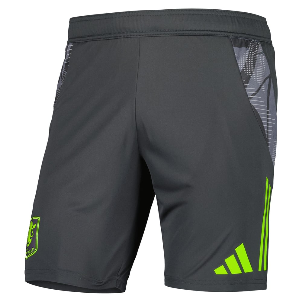 Kid's Aston Villa 2024/25 Third Authentic Training Shorts - Grey