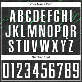 Soccer Black Custom Green Sublimation Jersey White-Neon Uniform