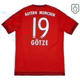 Men's Bayern Munich 2015/16 Home Retro Shirt Götze #19