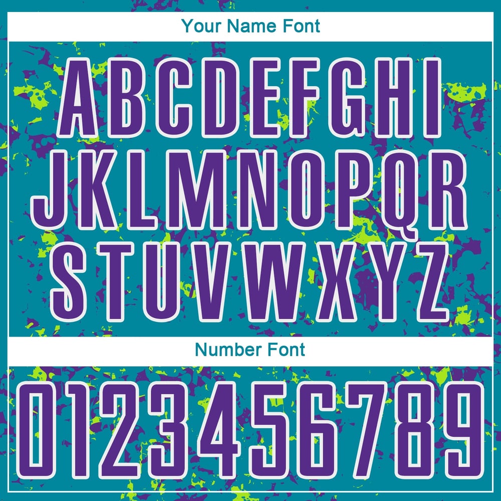 Uniform Soccer Jersey Abstract Art Teal Green Sublimation Purple-Neon Custom Fragment