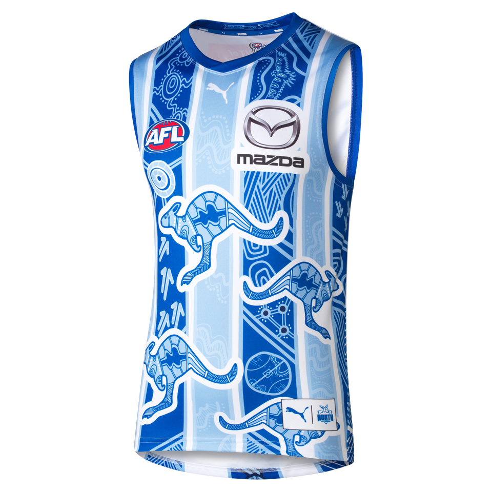 Men's North Melbourne Kangaroos 2024 Third Indigenous Guernsey