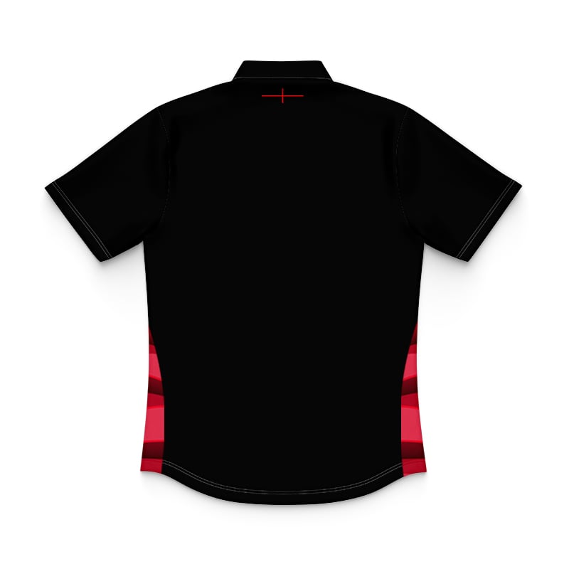 Kid's England Rugby 2024/25 Third Warm Up Polo Shirt - Black