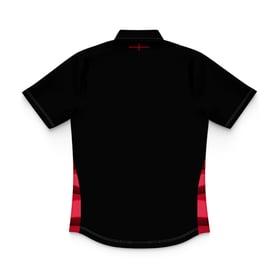 Kid's England Rugby 2024/25 Third Warm Up Polo Shirt - Black