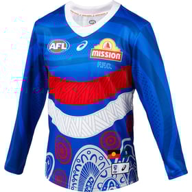 Men's Western Bulldogs 2024 Third Long Sleeve Indigenous Guernsey