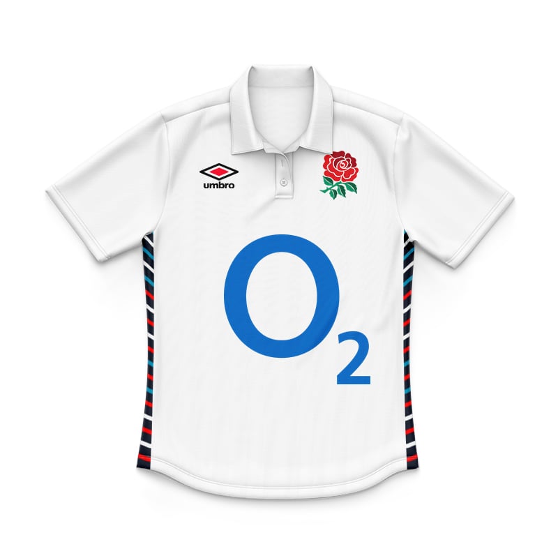 Kid's England Rugby 2024/25 Home Polo Shirt