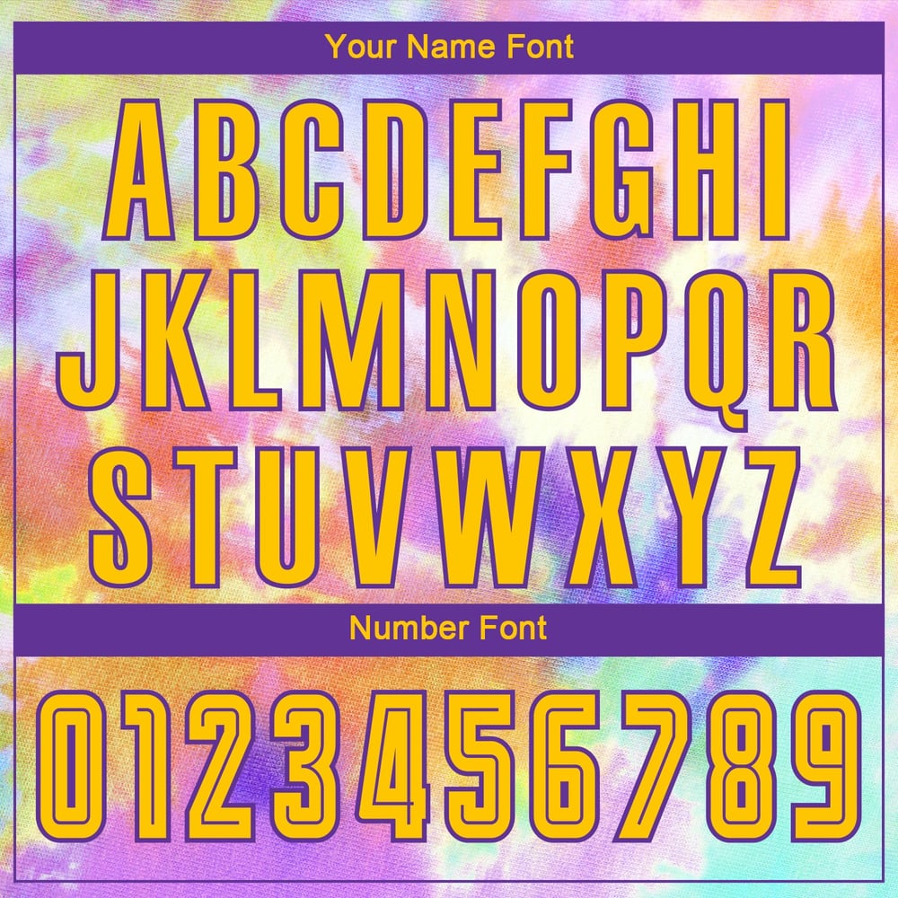 Uniform Soccer Custom Tie Dye Gold-Purple Jersey Sublimation