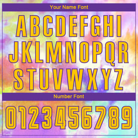 Uniform Soccer Custom Tie Dye Gold-Purple Jersey Sublimation