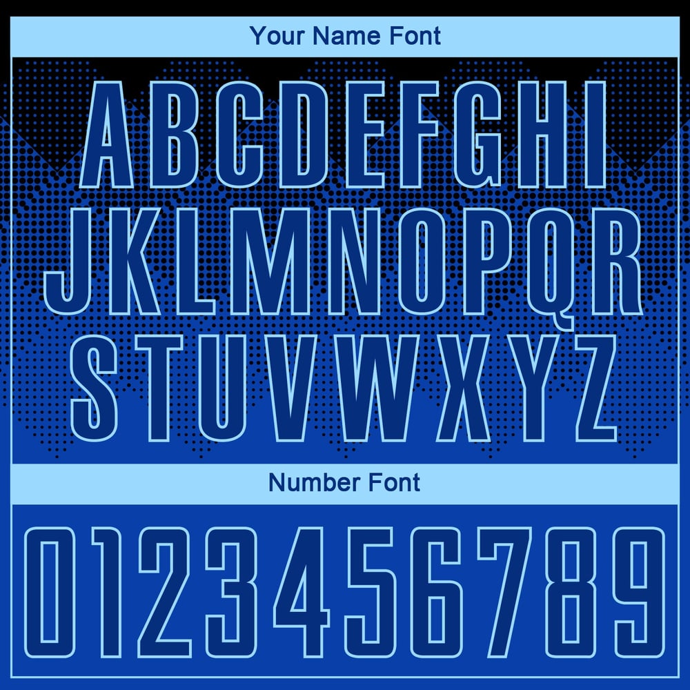 Uniform Soccer Blue Black Jersey Sublimation Custom Royal-Light