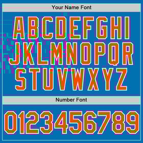 Camiseta de béisbol personalizada auténtica azul naranja-blanca