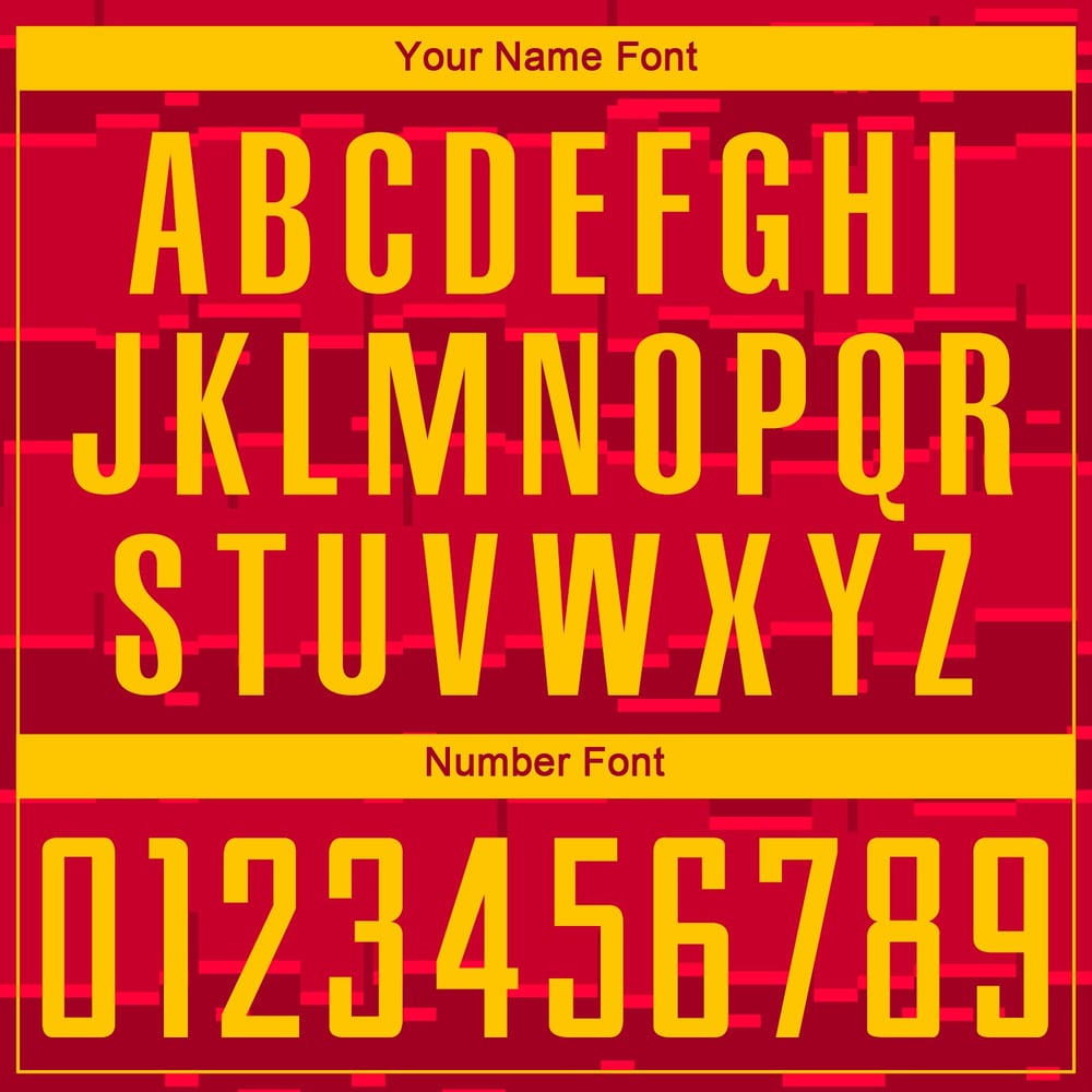 Gold-Black Soccer Uniform Sublimation Custom Red Jersey