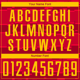 Gold-Black Soccer Uniform Sublimation Custom Red Jersey