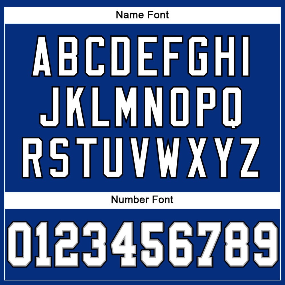 Custom Mesh Authentic Jersey White-Black Football Royal