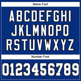 Custom Mesh Authentic Jersey White-Black Football Royal