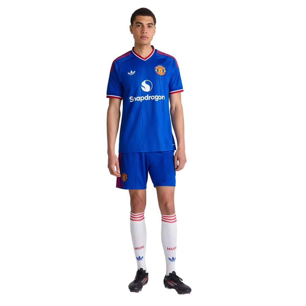 Short Extérieur Manchester United 2026/27 Bleu Enfant