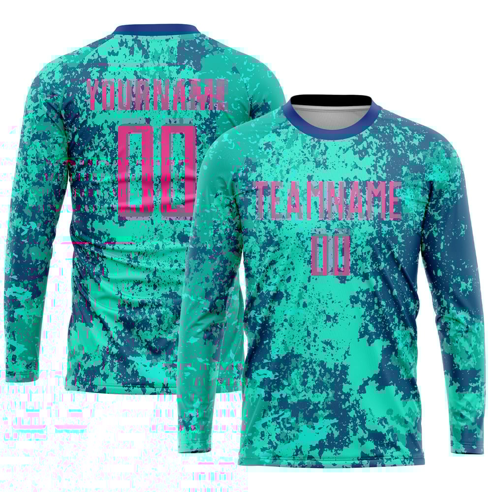 Pink-Royal Jersey Custom Teal Uniform Sublimation Soccer
