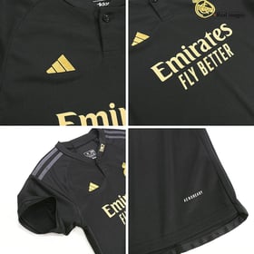 Kinder Real Madrid Drittes Trikot+Kurze Hosen 23/24