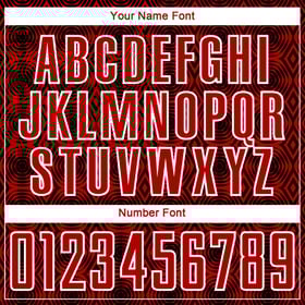 Red Uniform Jersey Custom Soccer Black-White Shapes Sublimation Geometric