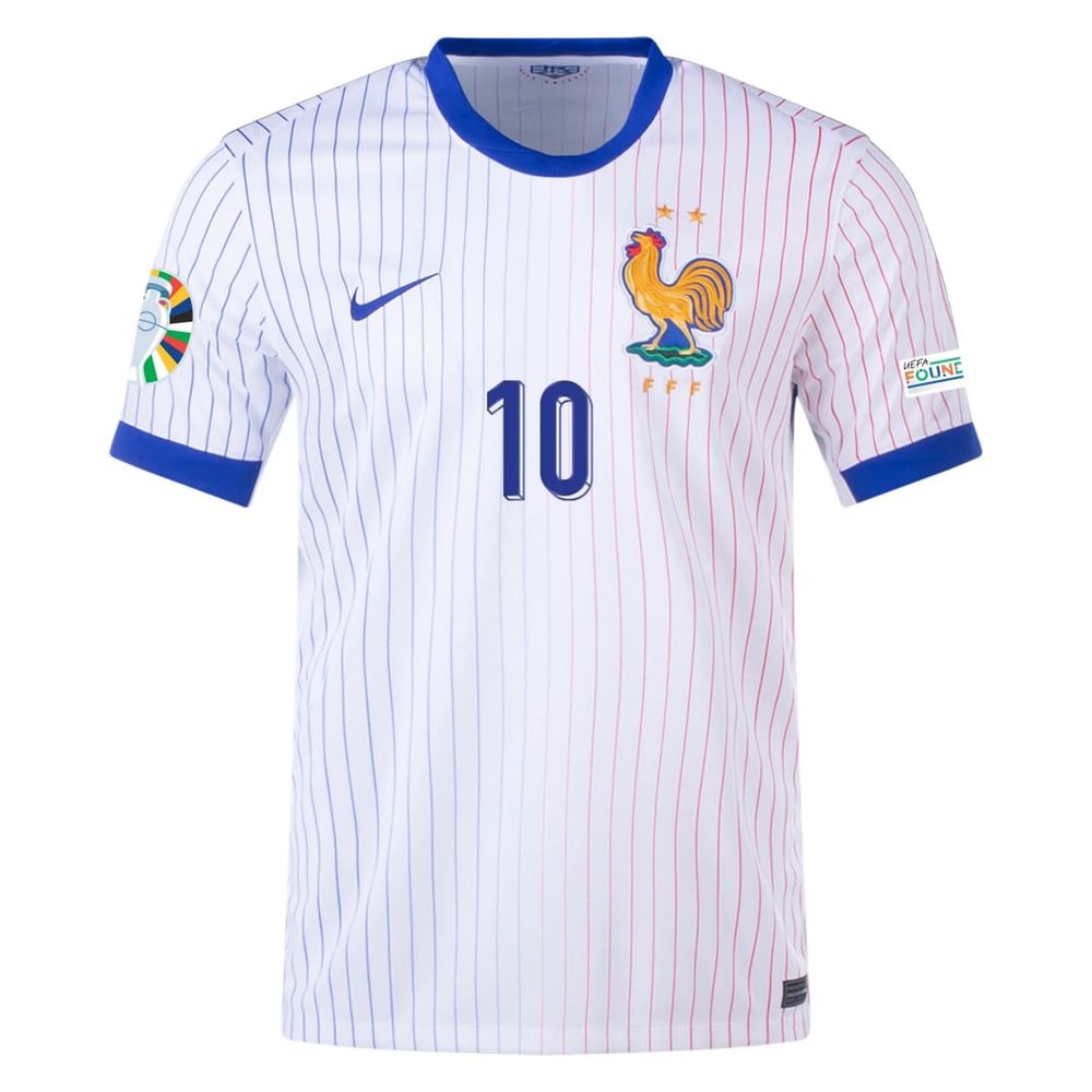 Kylian Mbappe #10 Frankreich Auswärtstrikot EURO 2024