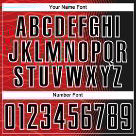 Red Soccer Sublimation Uniform Black-White Jersey Arrow Gradient Custom