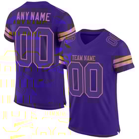Authentic Football Custom Mesh Purple-Old Jersey Purple Gold