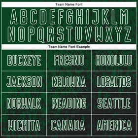 Sublimation Jersey Uniform Custom Abstract Green Soccer Art Fragment Black-White