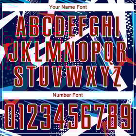 Soccer Navy Uniform Custom Sublimation Jersey Red-White