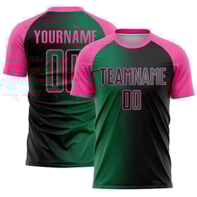 Grün-Pink Kelly Custom Sublimation Gradient Jersey Schwarz Uniform Mode Fußball