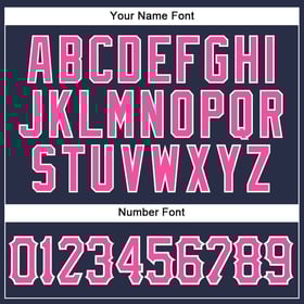 Camiseta de béisbol personalizada sin mangas auténtica en rosa, blanco y azul marino