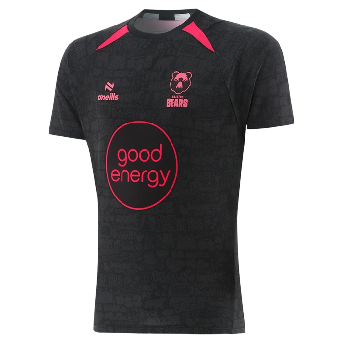 Men's Bristol Bears 2026/27 Third Warm Up Shirt - Black