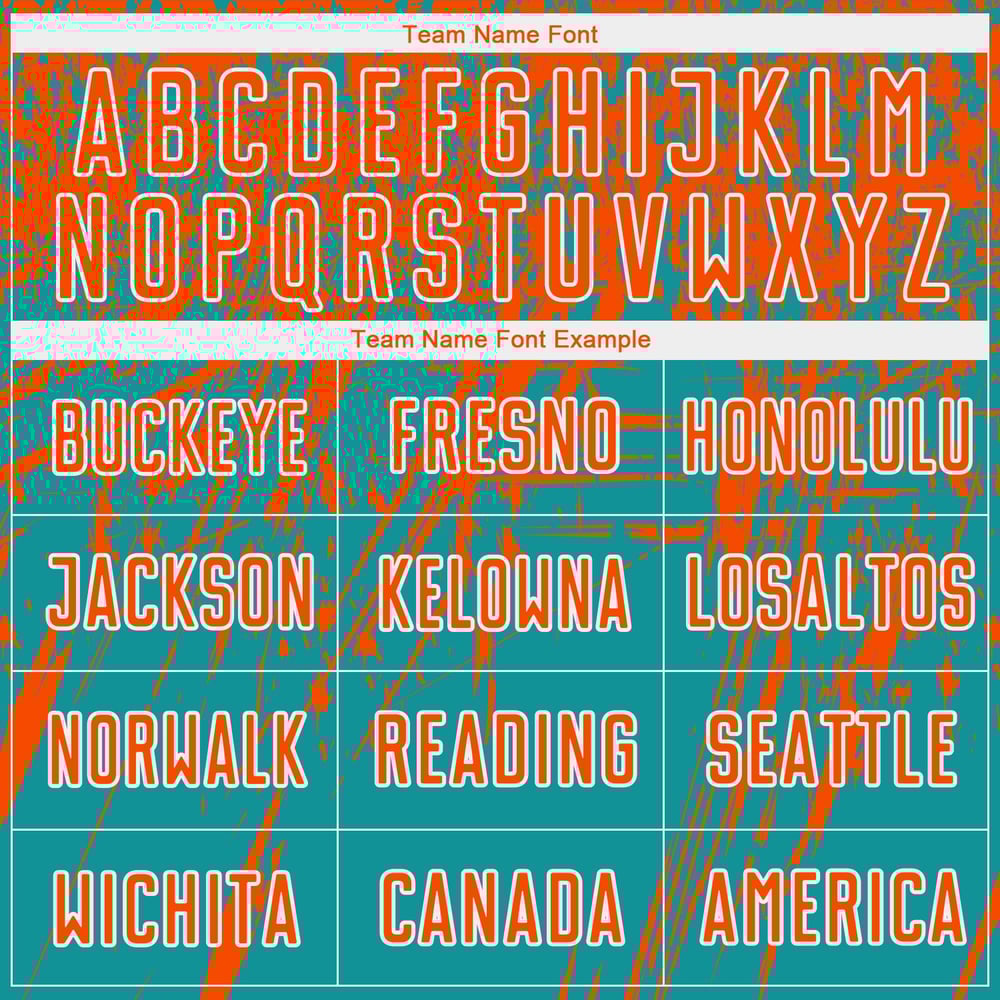 Soccer Orange-White Sublimation Uniform Jersey Custom Teal