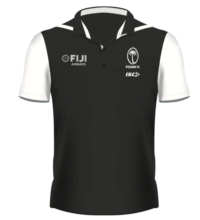 Men's Fiji Rugby 2021 Polo Shirt Black