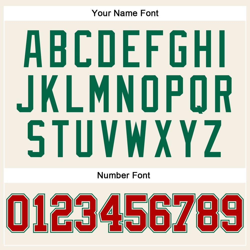 Camiseta de béisbol sin mangas verde roja Kelly, personalizada, color crema, auténtica