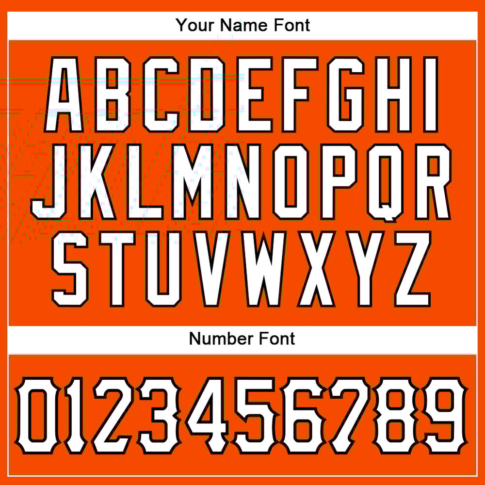 Camiseta de béisbol auténtica sin mangas, color naranja y blanco, personalizada y en negro.