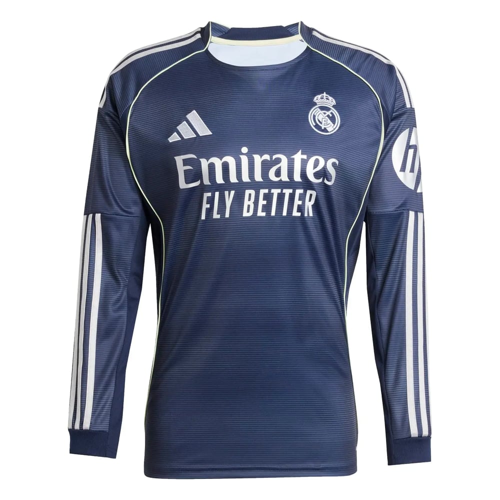 Kinderlangarmtrikot Real Madrid 2025/26 Auswärts