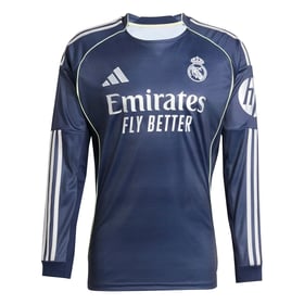Kinderlangarmtrikot Real Madrid 2025/26 Auswärts